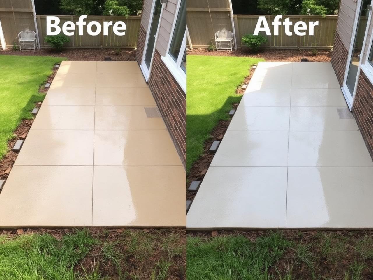 After – Pressure washing